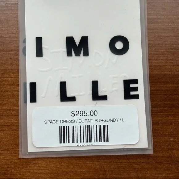 NWT Simon Miller Burnt Burgundy Space Midi Dress, Size Large - Picture 9 of 12